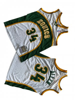 NBA 34 Allen Seattle Supersonics M&N Maillot blanc